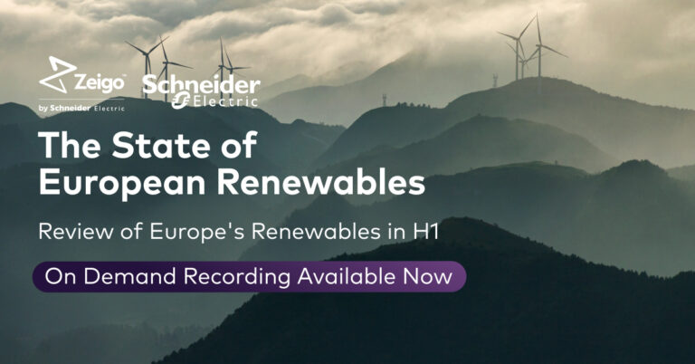 a wind turbines on a mountain "State of European Renewables" for European renewable energy markets